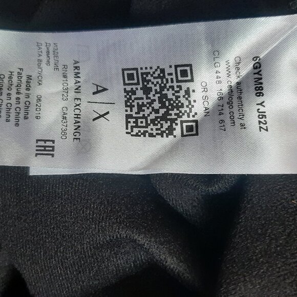 Armani Exchange Black/Logo Track Jacket Women's Small - Picture 2 of 10